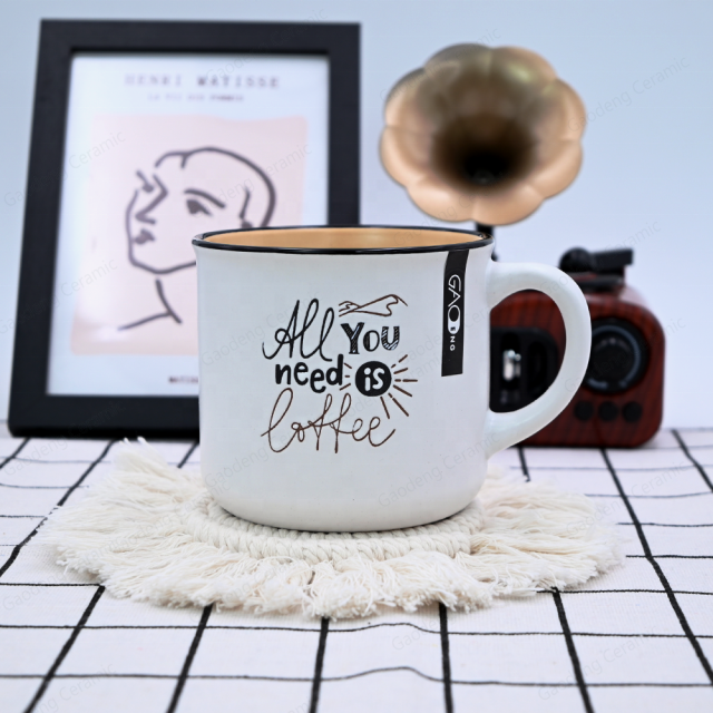 Gaodeng Cheap Price Silk Screening Coffee Mugs Custom OEM Most Popular Shape Ceramic Cups
