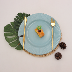 Supply Color Glazed Stoneware Dinner Set, 16pcs Ceramic Dinnerware Set Custom Logo
