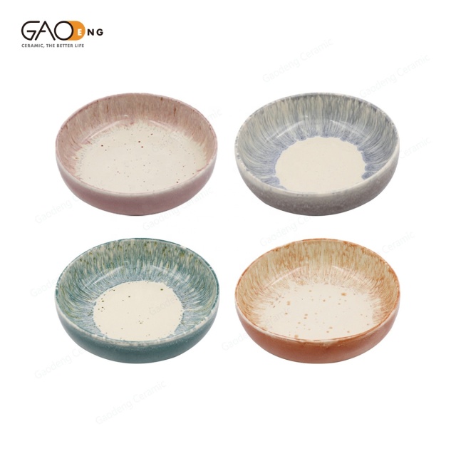 Reactive Glazed Stoneware Pasta Bowl. Salad Bowl, Kiln Glazed Serving Bowl,