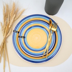 Hot Sale Custom Dinnerware Set with Hand-painted Craft 20 Pcs Tableware Set