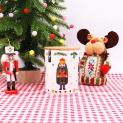 Wholesale High Quality White Ceramic Dinnerware Set  Custom Christmas Design Dinnerware