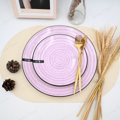 High-quality plates and dishes tableware set colorful kitchenware ceramic bowl and cups set porcelain dinnerware sets