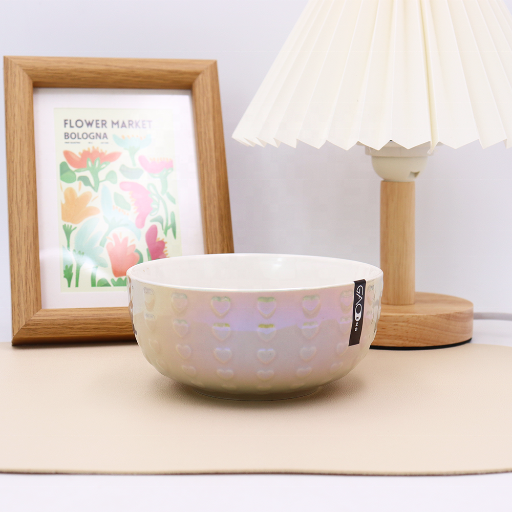 High Quality Custom Ceramic Bowl With Pearl Glazed Promotional  Ceramic Bowl
