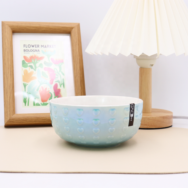 High Quality Custom Ceramic Bowl With Pearl Glazed Promotional  Ceramic Bowl