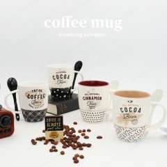 Wholesale the Best Price 11oz Mug New Design Hot Chocolate Tea Milk Ceramic Coffee Mugs With Spoon
