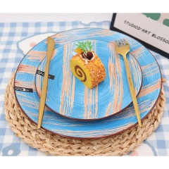 Factory Hot Sale Custom Hand-painted Ceramic Tableware Set Blue Porcelain Dinnerware Set 16pcs