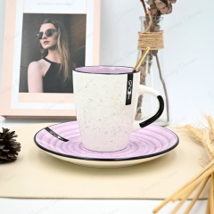 High-quality plates and dishes tableware set colorful kitchenware ceramic bowl and cups set porcelain dinnerware sets