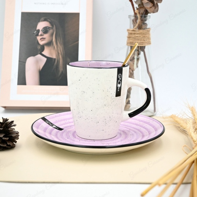 High-quality plates and dishes tableware set colorful kitchenware ceramic bowl and cups set porcelain dinnerware sets
