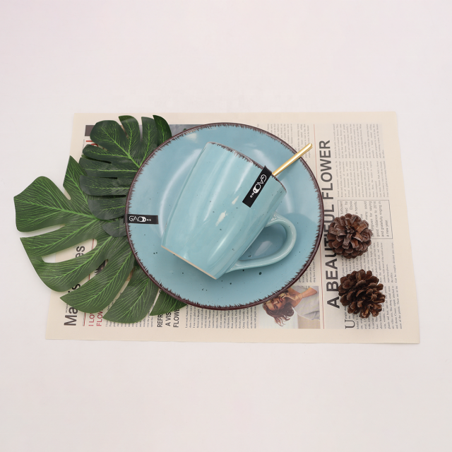 Handmade Stoneware Chinese Restaurant Dinnerware, 16pcs Ceramic Restaurant Crockery Dinnerware