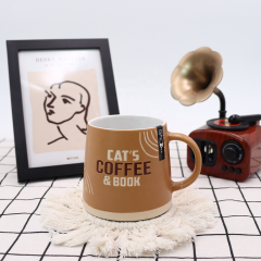 Factory Wholesale 12oz Coffee Cups Custom Silk Screen Ceramic Coffee Mugs