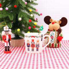 Wholesale High Quality White Ceramic Dinnerware Set  Custom Christmas Design Dinnerware