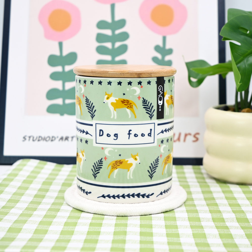 Cute Pet Printing European Style Ceramic Tableware With Pet Bowl Cartoon Dog Design Porcelain Tableware for Restaurant