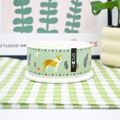 Cute Pet Printing European Style Ceramic Tableware With Pet Bowl Cartoon Dog Design Porcelain Tableware for Restaurant
