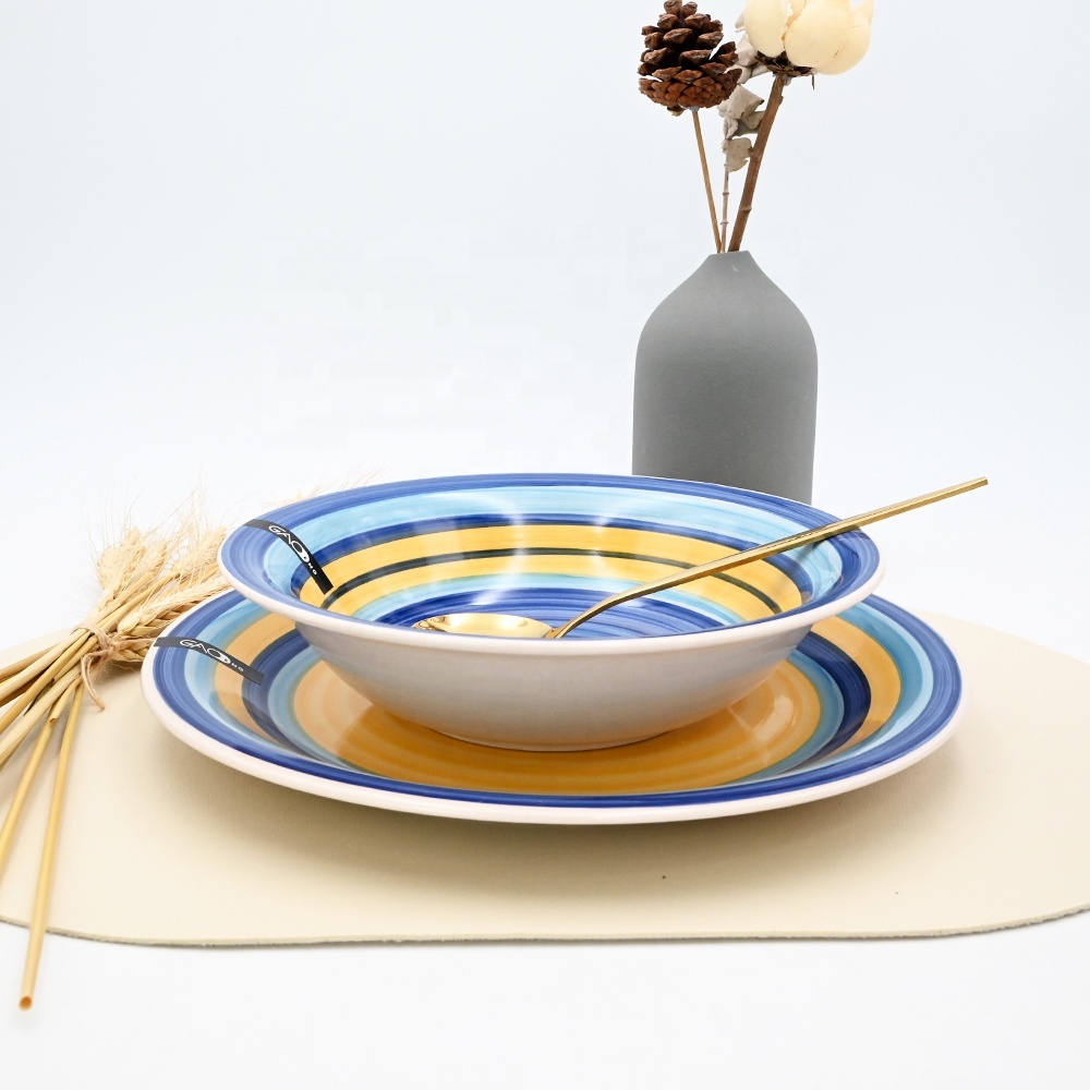 Hot Sale Custom Dinnerware Set with Hand-painted Craft 20 Pcs Tableware Set