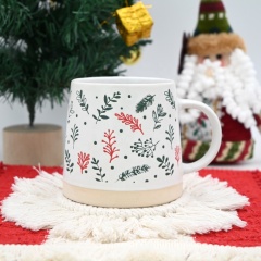 New Arrivals of Christmas Mug Custom Red White Green Christmas Cups with Wax Resist Printing