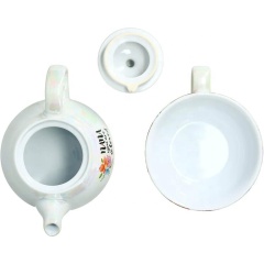 Wholesale Ceramic Teapot Set, Customized Porcelain One Person Teapot With Pearl Glaze