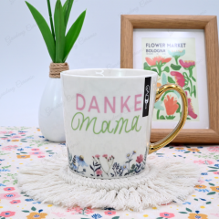 Gaodeng Hot-selling Mother's Day Ceramic Gift Mug Set With Towel Custom High-end Gift Tea Mug