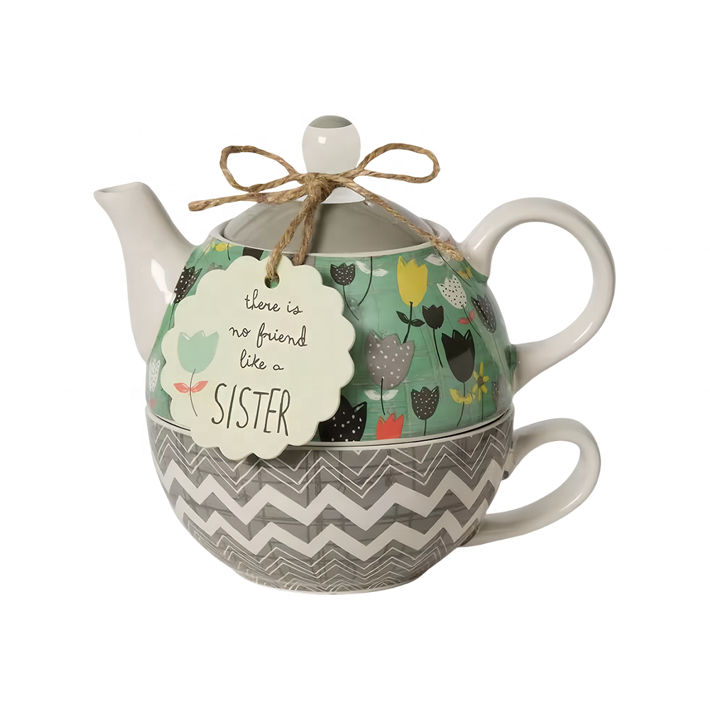 New Arrivals of Ceramic Tea for One  Porcelain Teapot with Custom Design and White Box Multicolor Teapot