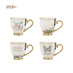 Mom Mug Mothers Day Gift Mug Custom Ceramic Mugs With Electroplated Handle and Base