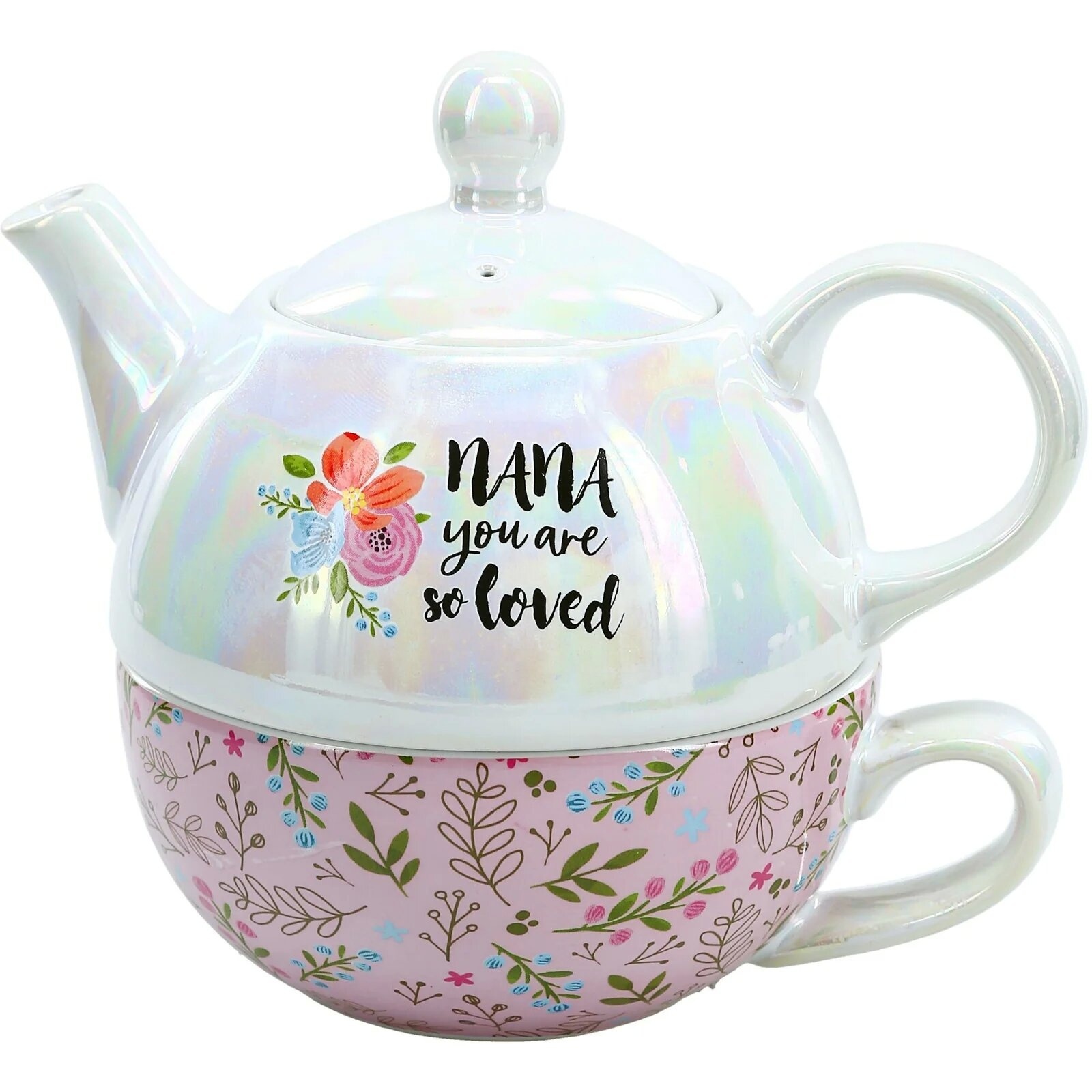 Wholesale Ceramic Teapot Set, Customized Porcelain One Person Teapot With Pearl Glaze