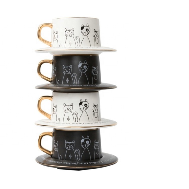 Nordic High Quality Custom 330ml 11oz Porcelain Coffee Mug and Saucer Ceramic Coffee Cup Set