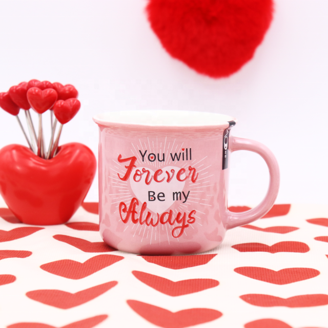 Factory Wholesale Ceramic Mugs for Valentines Day Custom 12oz Couple Mug
