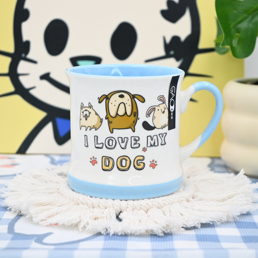 Gifts for Dog Lovers Pet Funny Animal Logo Custom Tea Cup Puppy Ceramic Coffee Mugs With Dog Pattern for Dog Lovers