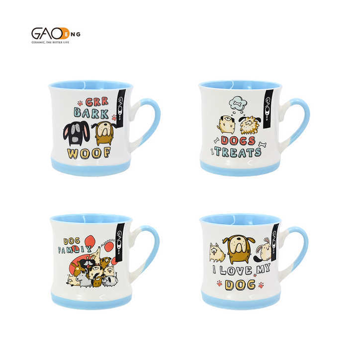 Gifts for Dog Lovers Pet Funny Animal Logo Custom Tea Cup Puppy Ceramic Coffee Mugs With Dog Pattern for Dog Lovers