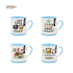 Gifts for Dog Lovers Pet Funny Animal Logo Custom Tea Cup Puppy Ceramic Coffee Mugs With Dog Pattern for Dog Lovers