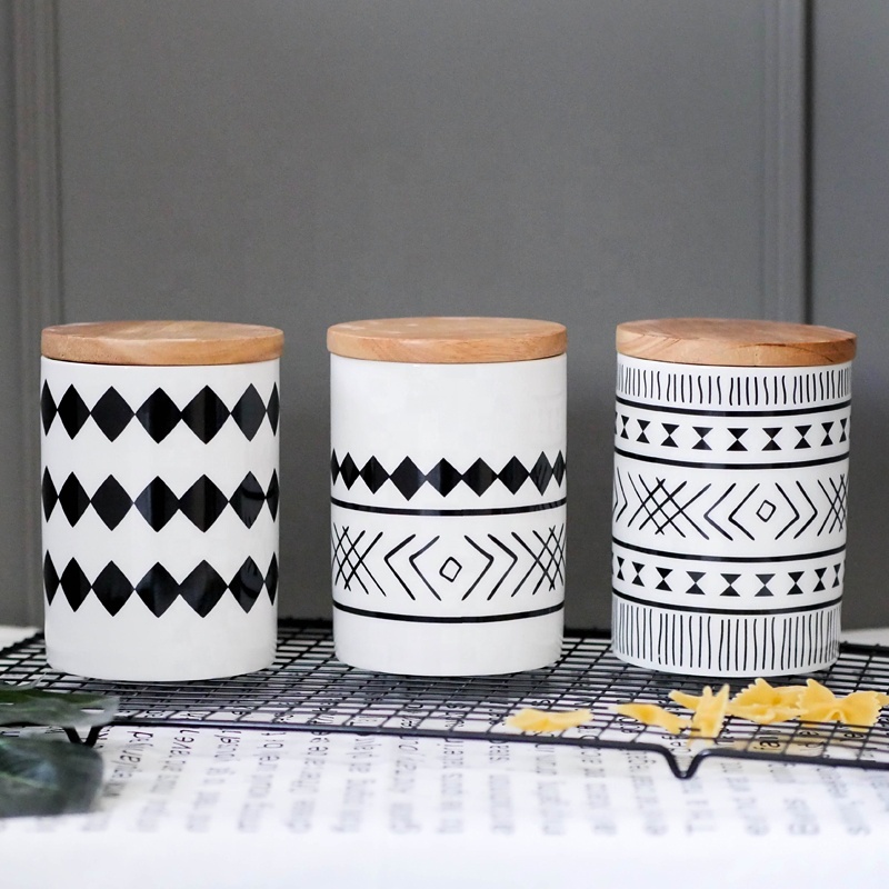 Popular Ceramic Jar, Food Storage, Custom Ceramic Cookie Jar With Lid