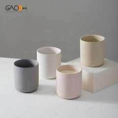 Wholesale Matte Color New Bone China Candle Holder High Quality Custom Ceramic Empty Candle Jars
