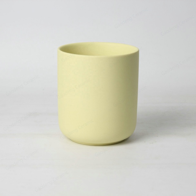 Wholesale Matte Color New Bone China Candle Holder High Quality Custom Ceramic Empty Candle Jars