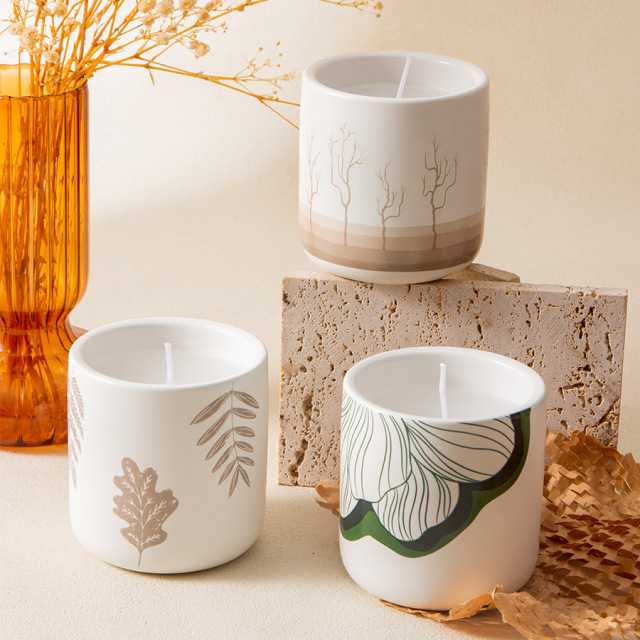 Support Small Luxury Nodic Style Gifting Jars, High-end Porcelain Gift Candle Jar, Customized Ceramic Honey Jar Gift for Wedding