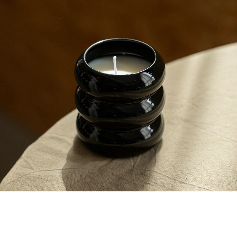 Costom Logo Ceramic Empty Wax Container, Candle Jar, Nordic Ceramic Candle Vessel for Home Deco