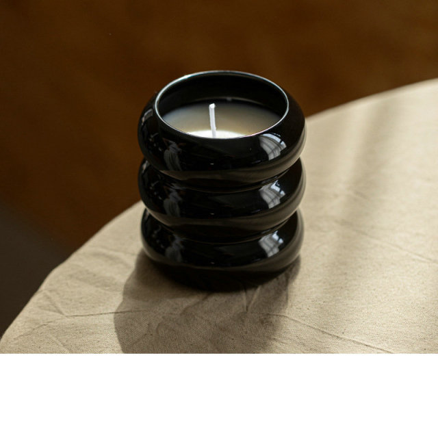 Costom Logo Ceramic Empty Wax Container, Candle Jar, Nordic Ceramic Candle Vessel for Home Deco