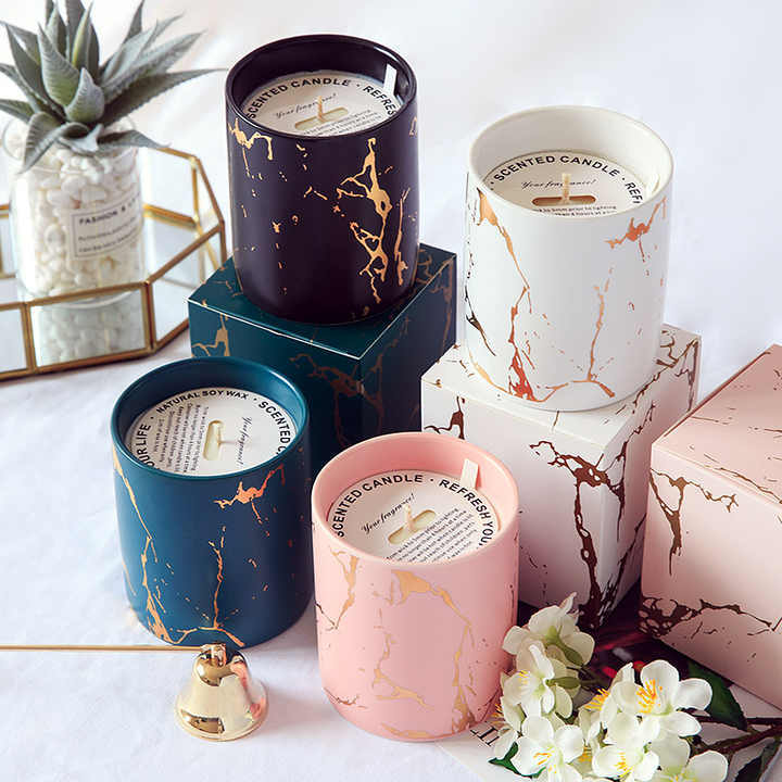 Customizable logo Empty Candle Jars, for Making Large Candle Vessels Ceramic Candle Jar, Kerzenglas Custom Porcelain Candle Jars