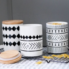 Popular Ceramic Jar, Food Storage, Custom Ceramic Cookie Jar With Lid