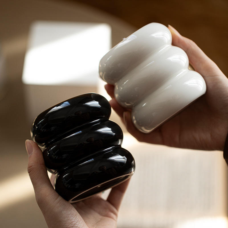 Costom Logo Ceramic Empty Wax Container, Candle Jar, Nordic Ceramic Candle Vessel for Home Deco