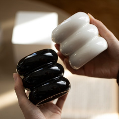 Costom Logo Ceramic Empty Wax Container, Candle Jar, Nordic Ceramic Candle Vessel for Home Deco