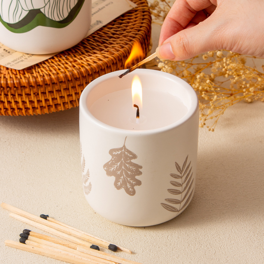 Support Small Luxury Nodic Style Gifting Jars, High-end Porcelain Gift Candle Jar, Customized Ceramic Honey Jar Gift for Wedding