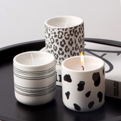 Support Small Luxury Nodic Style Gifting Jars, High-end Porcelain Gift Candle Jar, Customized Ceramic Honey Jar Gift for Wedding
