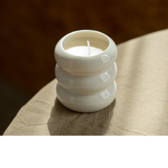Costom Logo Ceramic Empty Wax Container, Candle Jar, Nordic Ceramic Candle Vessel for Home Deco