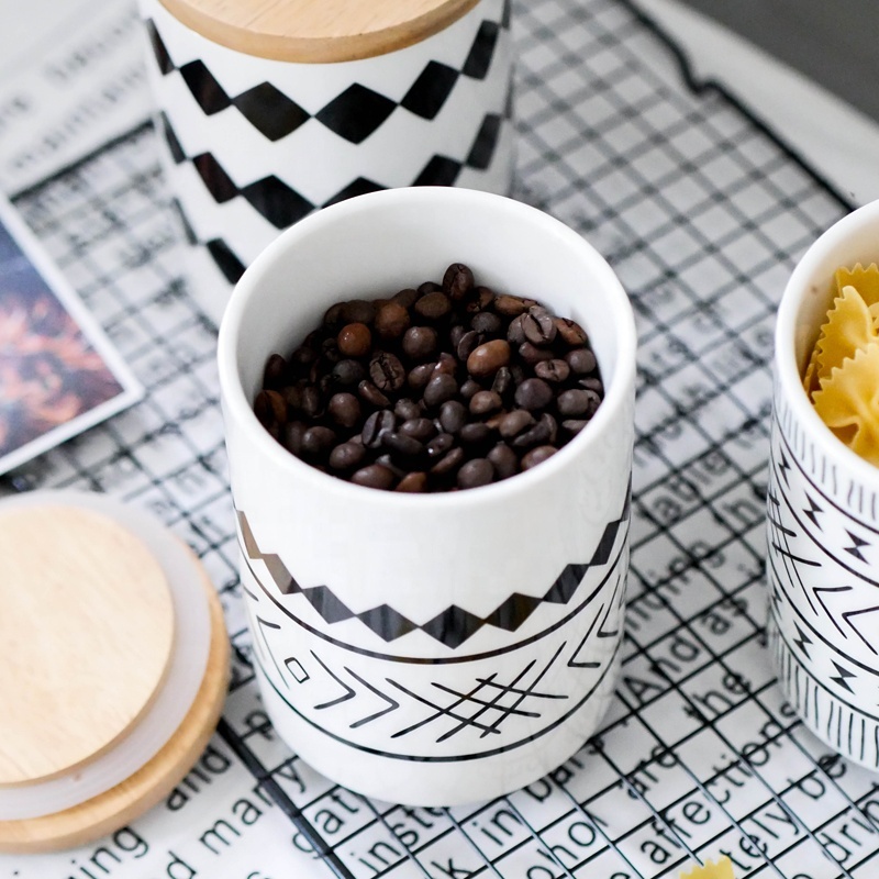Popular Ceramic Jar, Food Storage, Custom Ceramic Cookie Jar With Lid