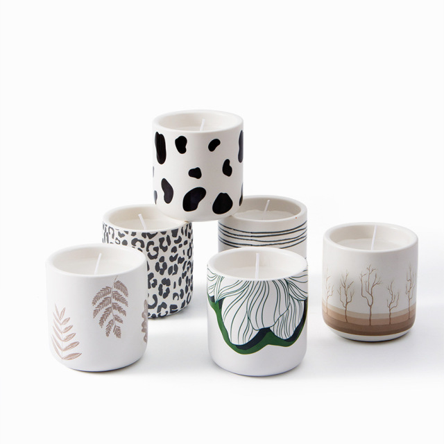 Support Small Luxury Nodic Style Gifting Jars, High-end Porcelain Gift Candle Jar, Customized Ceramic Honey Jar Gift for Wedding