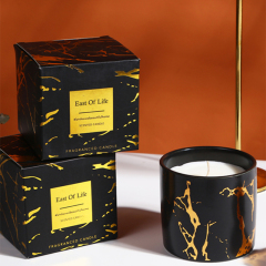 Accept Custom logo Ceramic Matte Black Empty Candle Jars Luxury