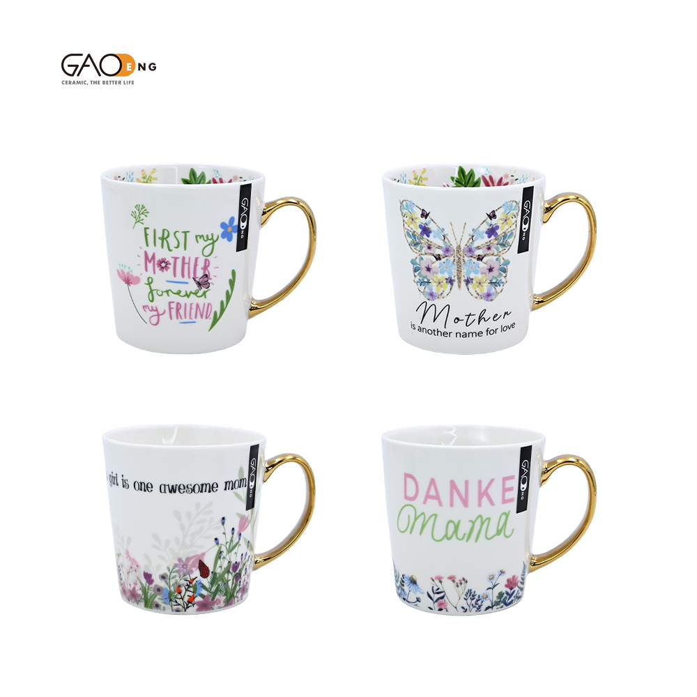 Gaodeng Hot-selling Mother's Day Ceramic Gift Mug Set With Towel Custom High-end Gift Tea Mug