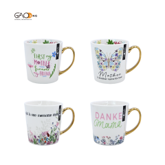 Gaodeng Hot-selling Mother's Day Ceramic Gift Mug Set With Towel Custom High-end Gift Tea Mug