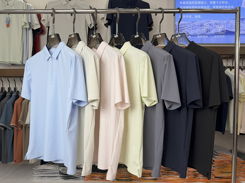 ML8507 175g weight  79.2% nylon, 20.8% spandex Polo Shirt