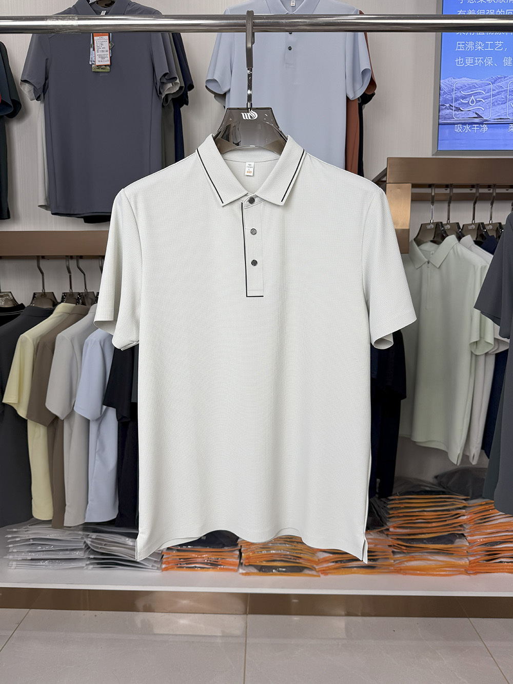ML8202 180g weight 75% Nylon, 25% Spandex  Polo Shirt