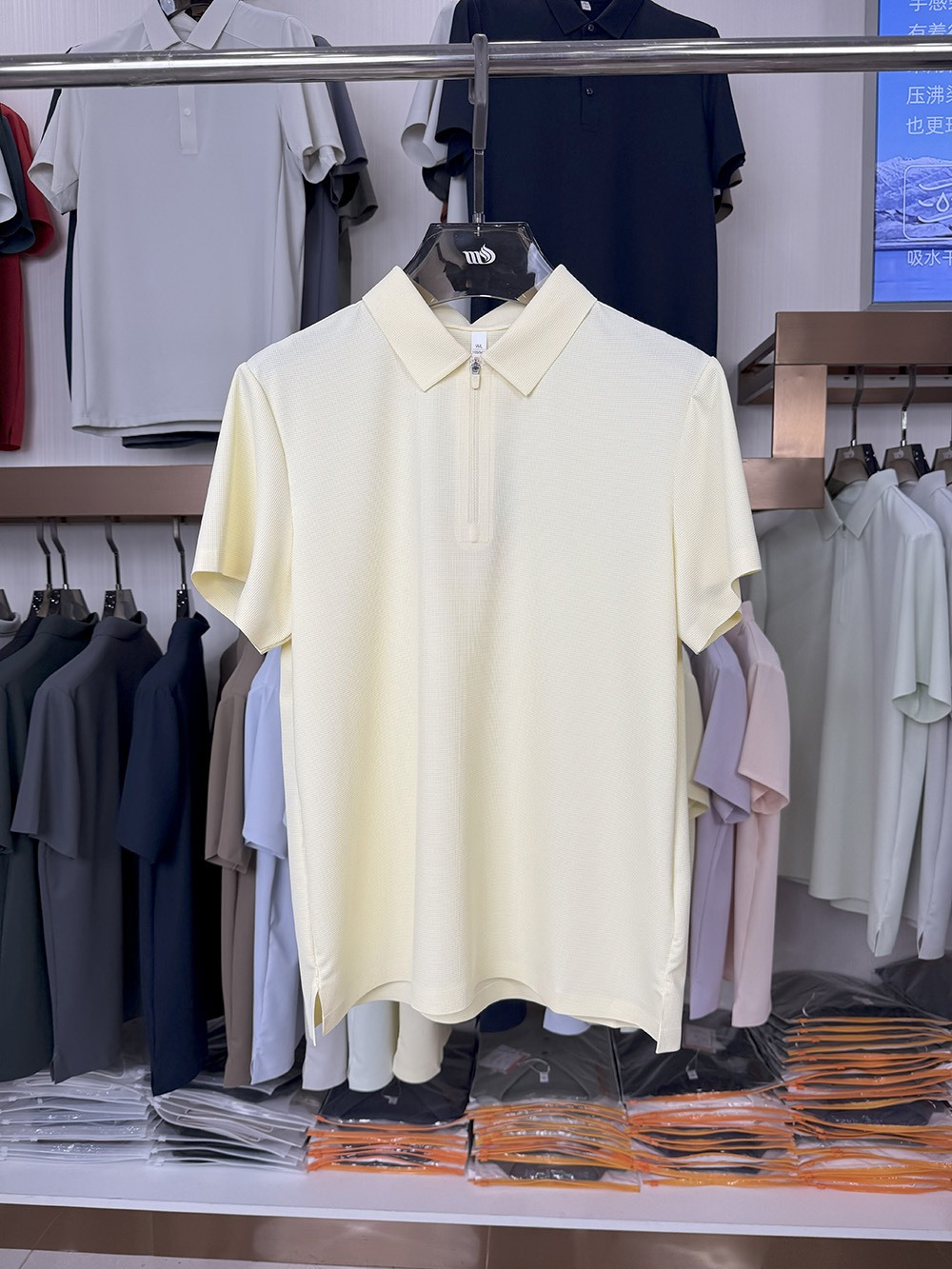 ML8207 180g weight  76.5% Nylon 23.5% SpandexCollar Polo Shirt